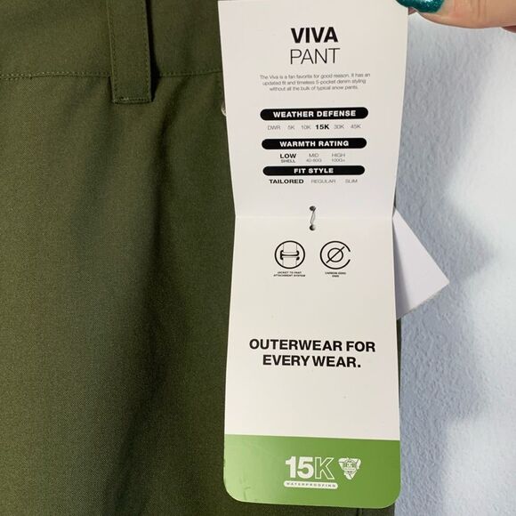 NWT DC Women’s Viva 15K Shell Snow Snowboarding Pants Olive Green Sz L - Picture 14 of 16